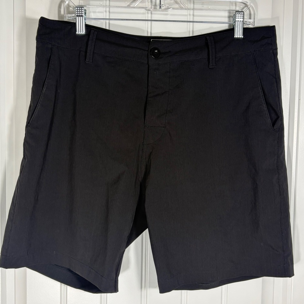 Nalu Black Hybrid Walk Shorts Mens 34 Stretch Boardshorts Surf Pockets